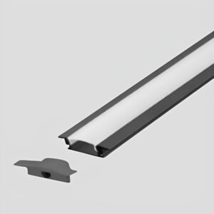 Perfil Aluminio Negro Empotrado