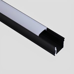 Perfil Aluminio Negro Sobreponer