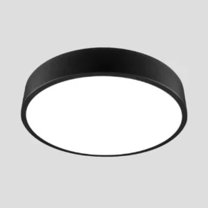 Luminaria Sobreponer Rendondo Negro