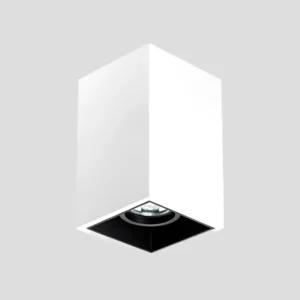 Lámpara sobrepuesta cubo acabado blanco