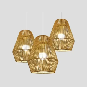 Lámpara decorativa con 3 pantallas suspendidas