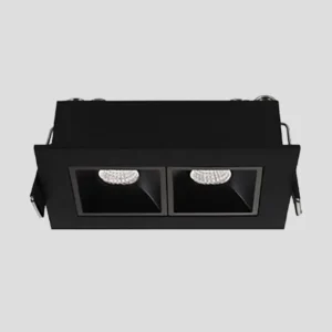 Lámpara LED empotrada techo acabado negro
