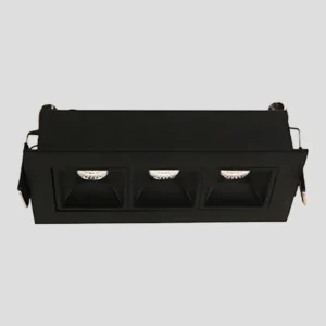 Lámpara LED empotrada en techo 7W acabado negro