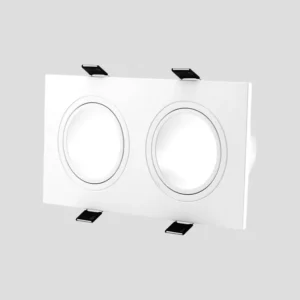 Lámpara doble PVC dirigible acabado blanco