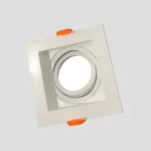 Base MR16 para empotrar cuadrada dirigible color blanco